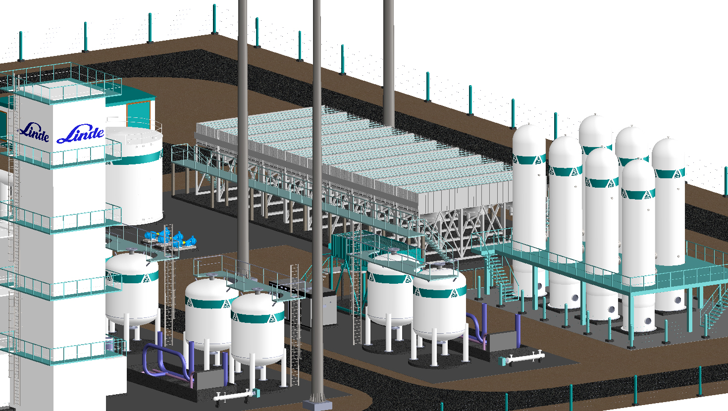 Установка производства сжатого воздуха и азота. Объекты ОЗХ.